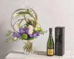 Fleurs et champagne avec Interflora